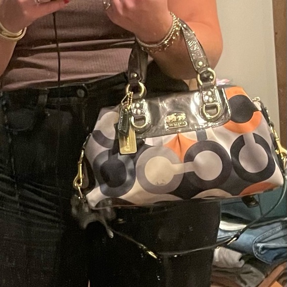 Y2K Coach limited edition Madison Graphic Op Art Sabrina Satchel Shoulder bag - Picture 8 of 8